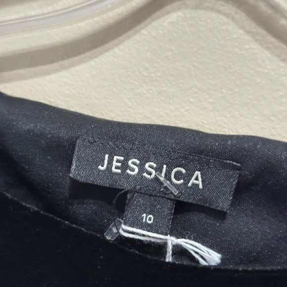 Jessica Black Velvet Sleeveless Dress Midi Size 10 Elegant Grand Party - Picture 7 of 11